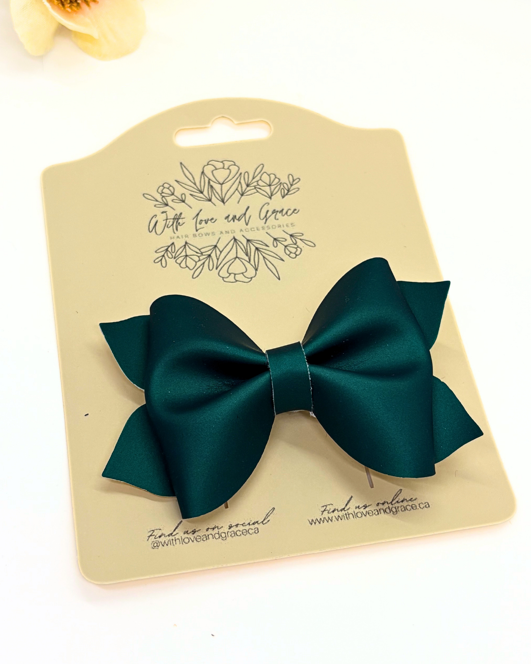 Frosted Solid Pinch Bows