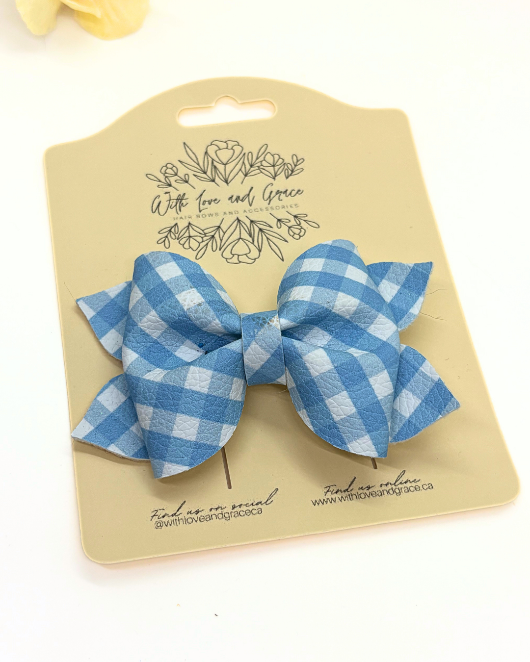 Gingham Plaid Pinch Bows