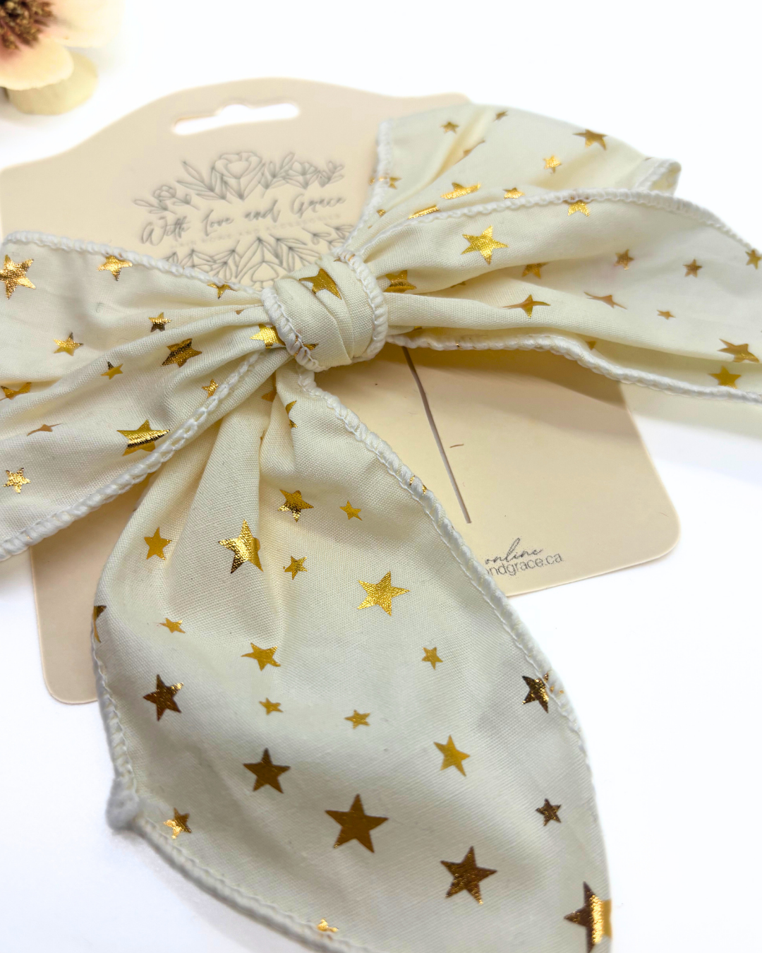 Starry Night Fabric Hairbow