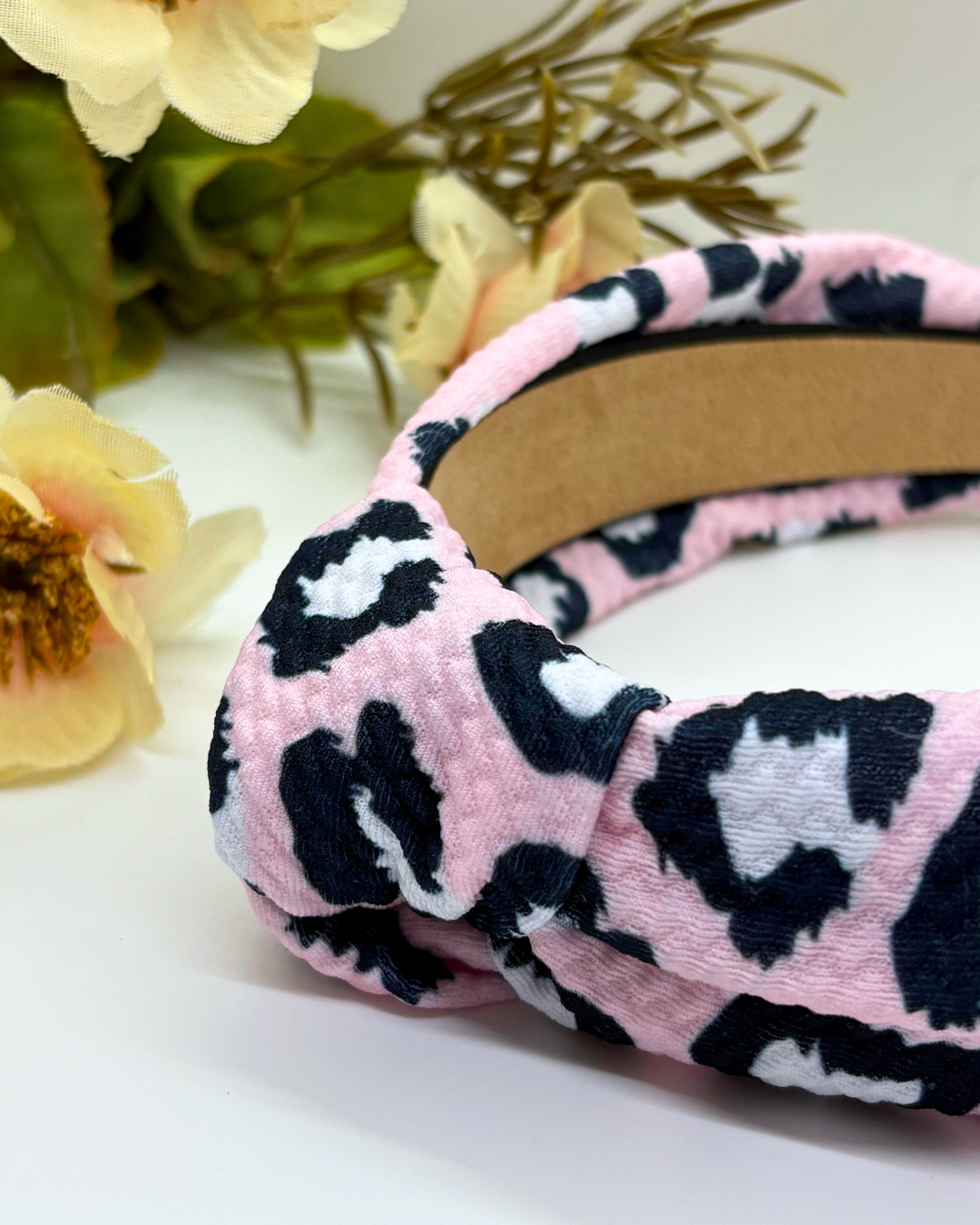 Bullet Fabric Animal Print Knotted Headband