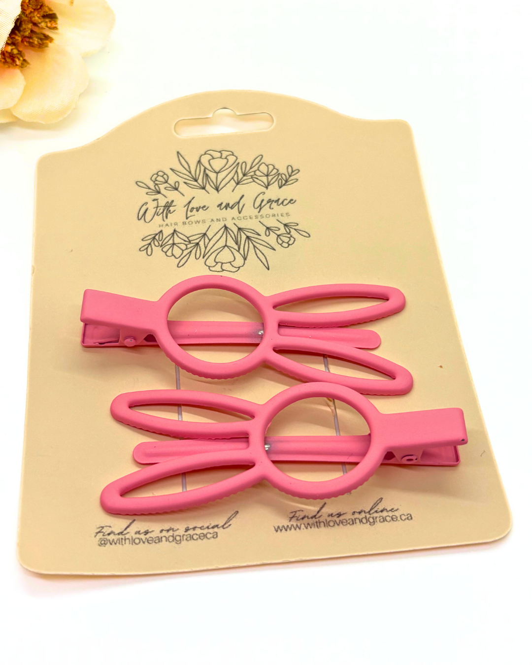 Metal Bunny Ear Hair Clips