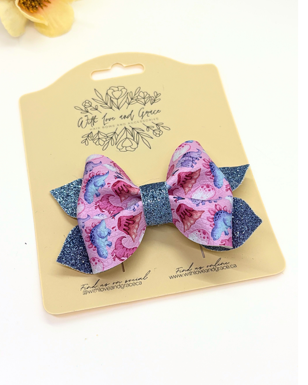 Vibrant Dinosaurs Pinch Bow