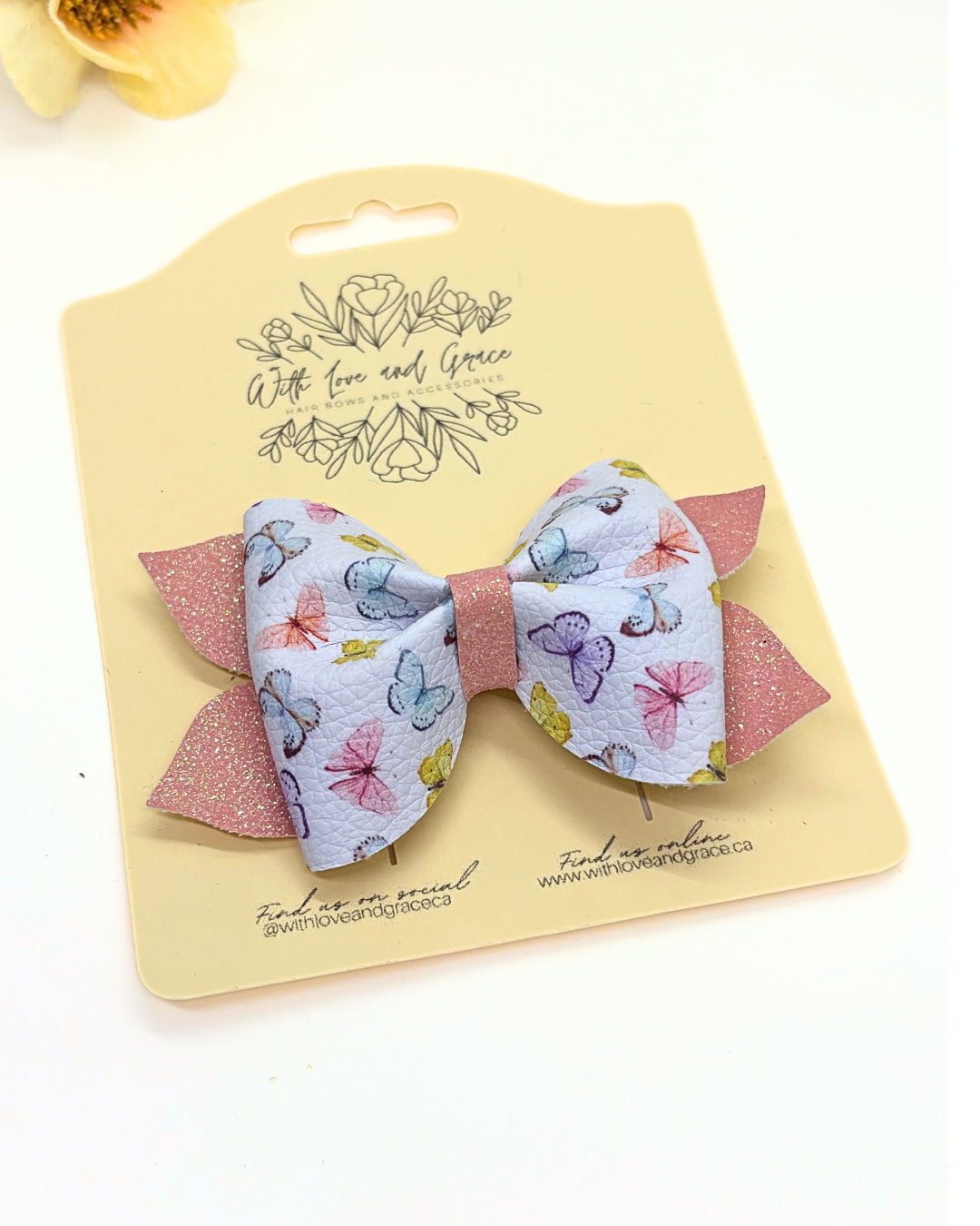 Pastel Butterfly Pinch Bow