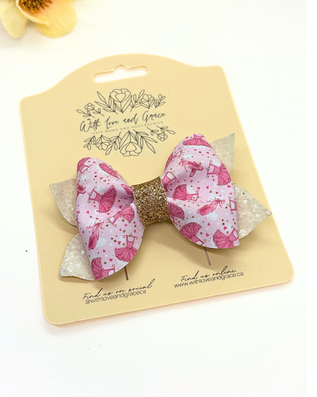 Pink Ballerina Pinch Bow