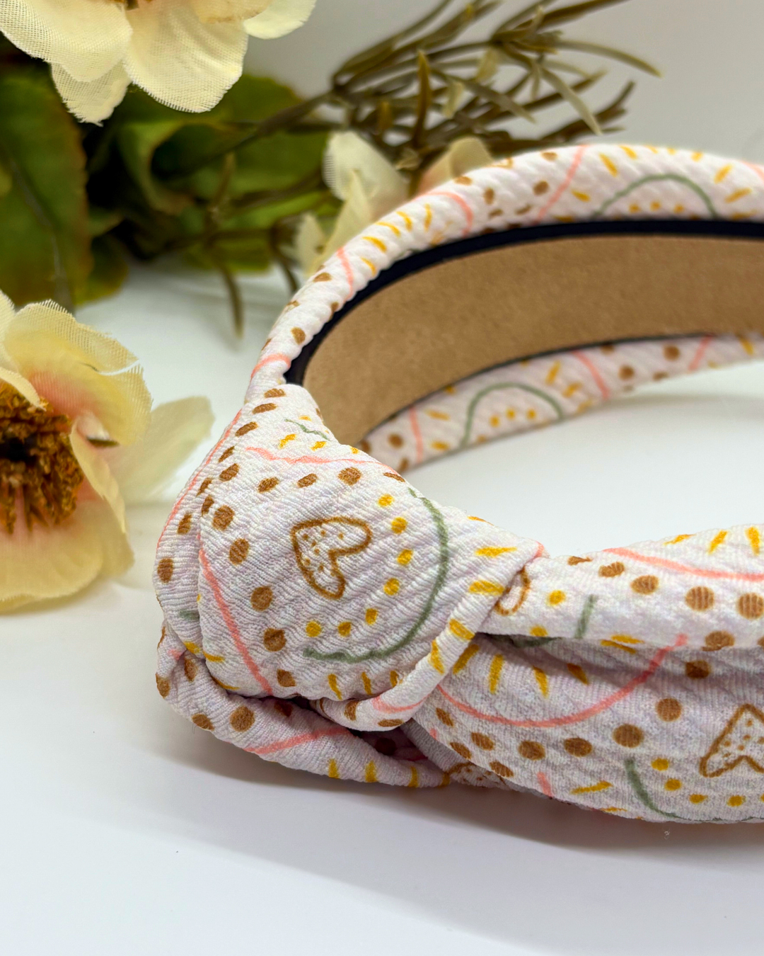 Subtle Heart and Rainbow Knotted Headband