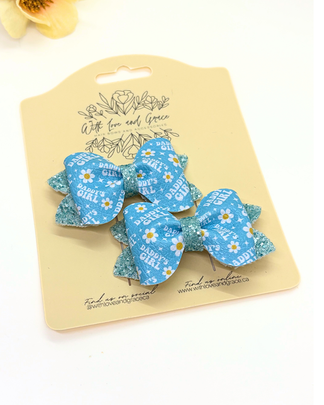 Daddy's Girl Pinch Piggy Bows