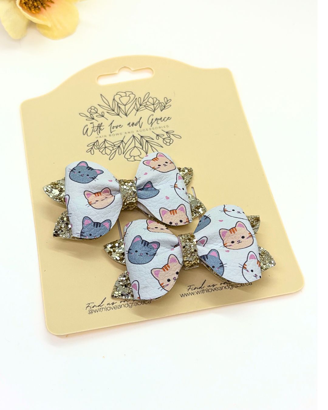 Kitty Head Pinch Piggy Bows