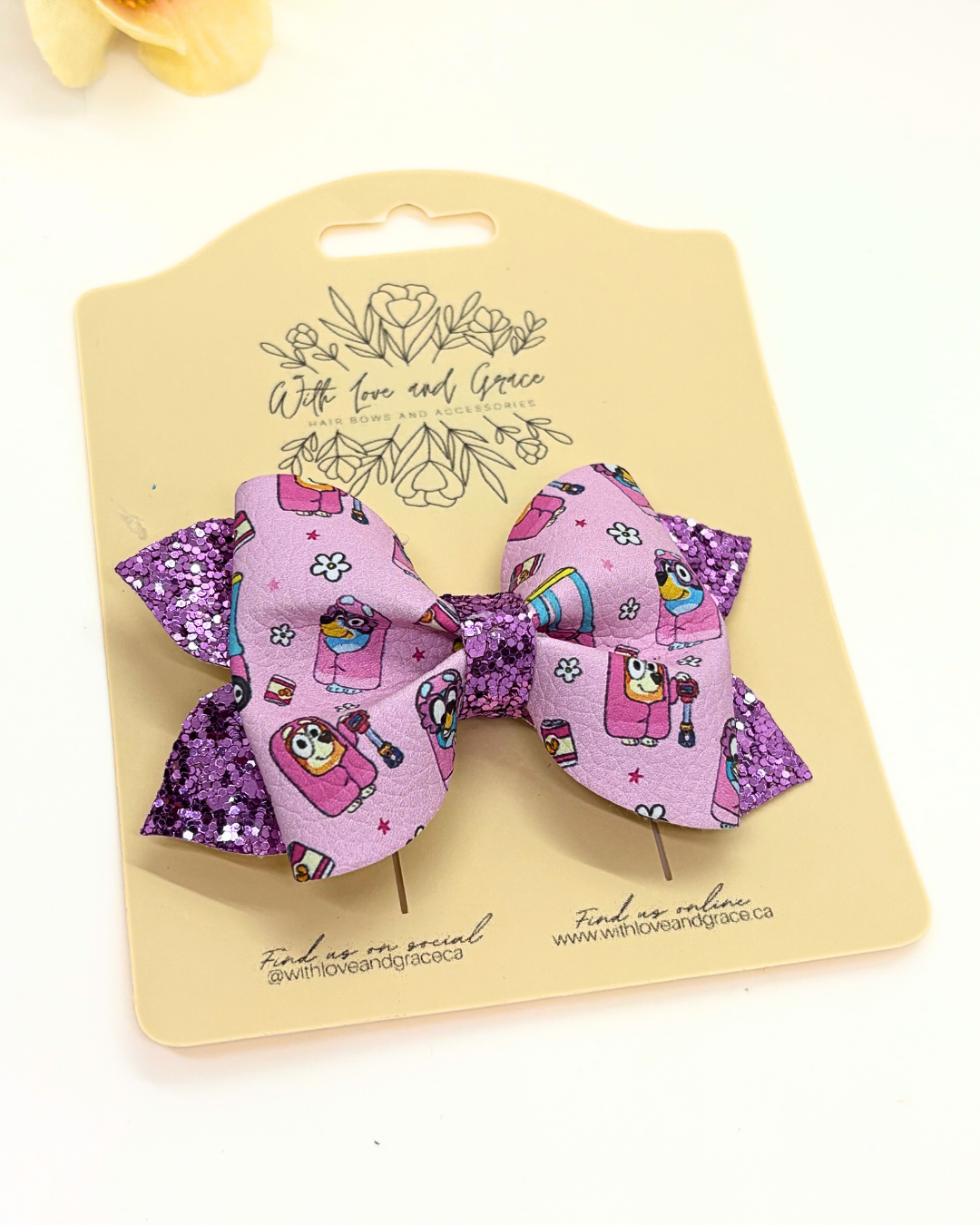 Blue Dog Pinch Bows