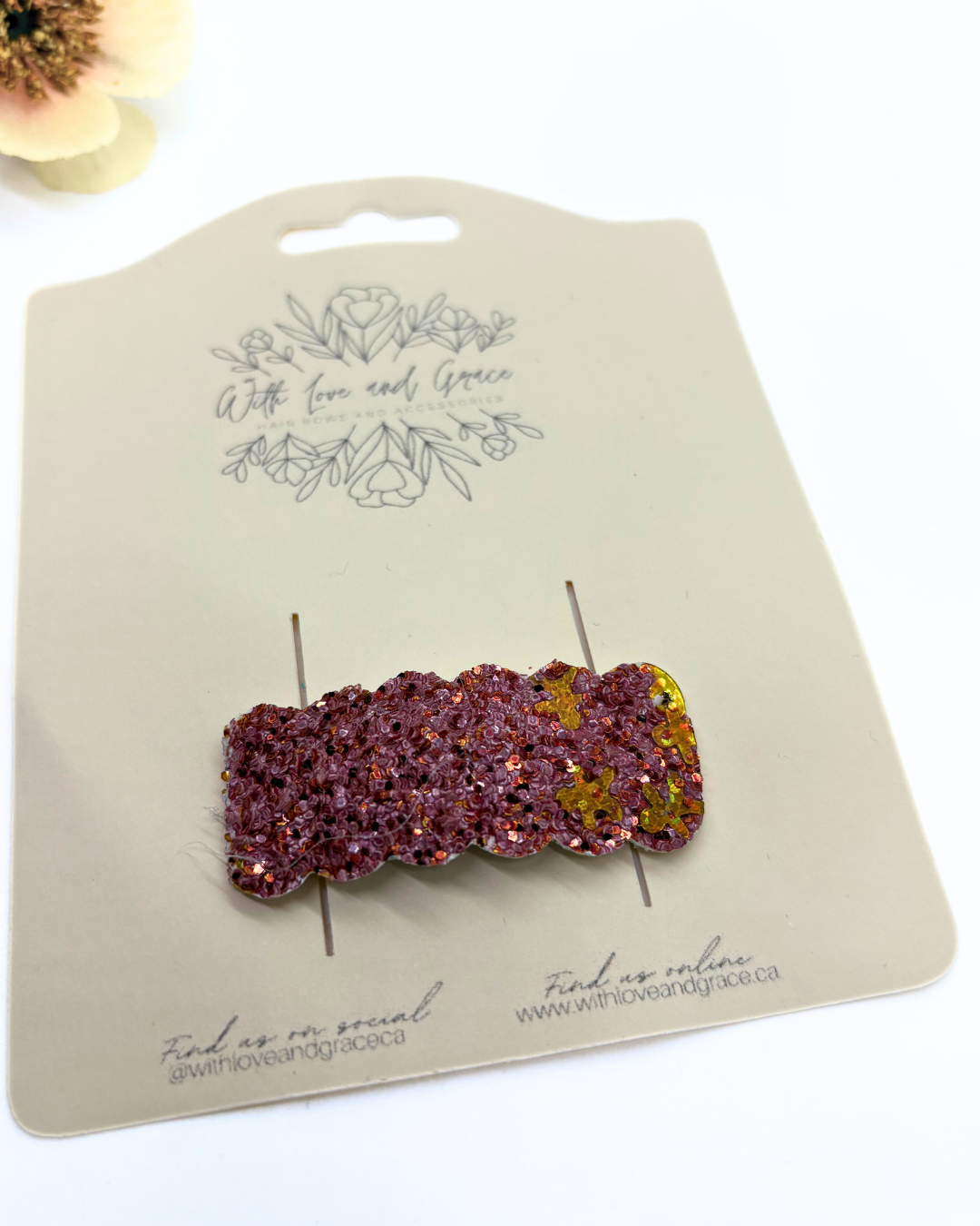 Christmas Glitter Snap Clips