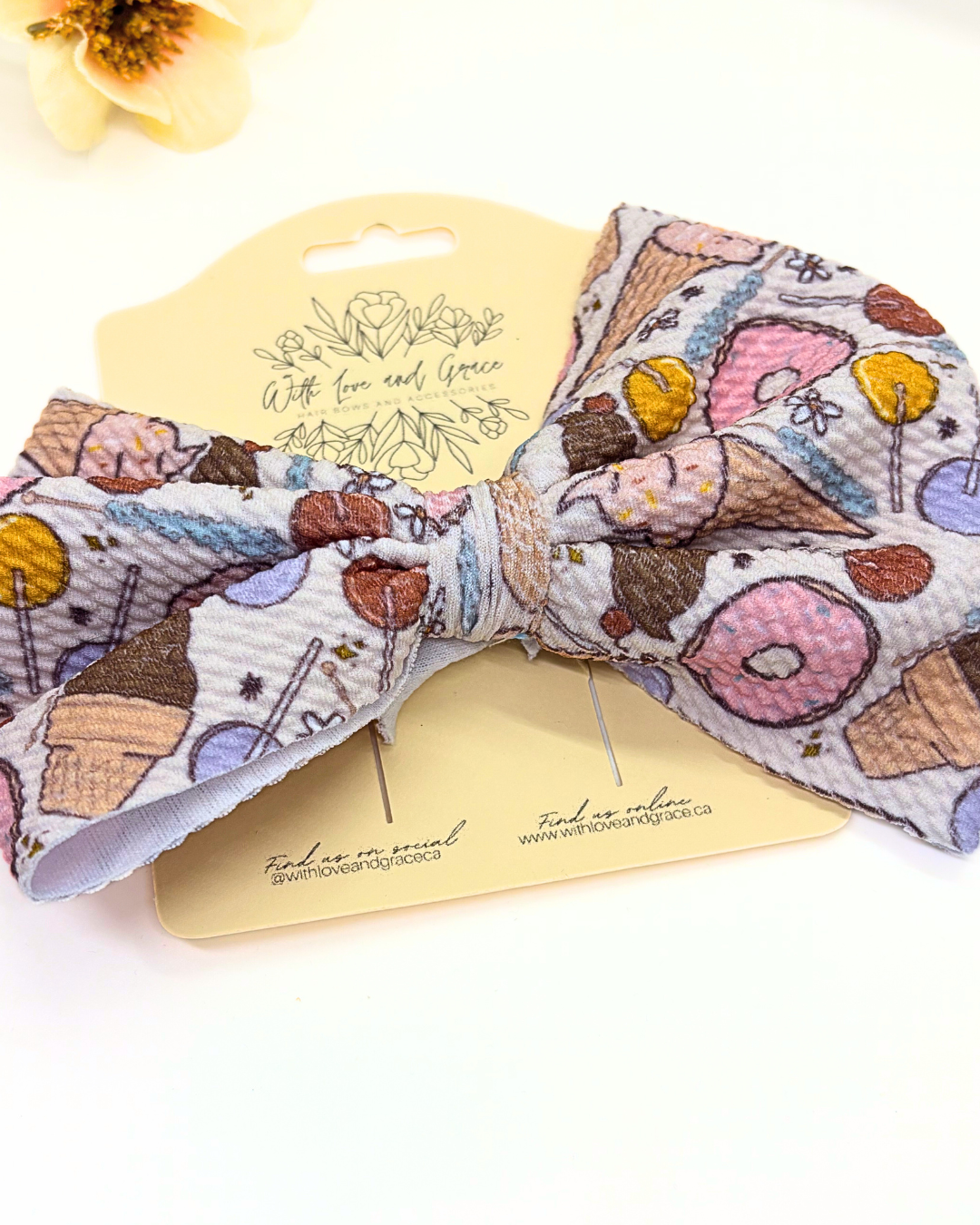 Sweets Fabric Hair Bow