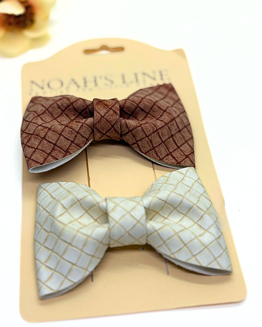 Suede Waffle Bow Ties
