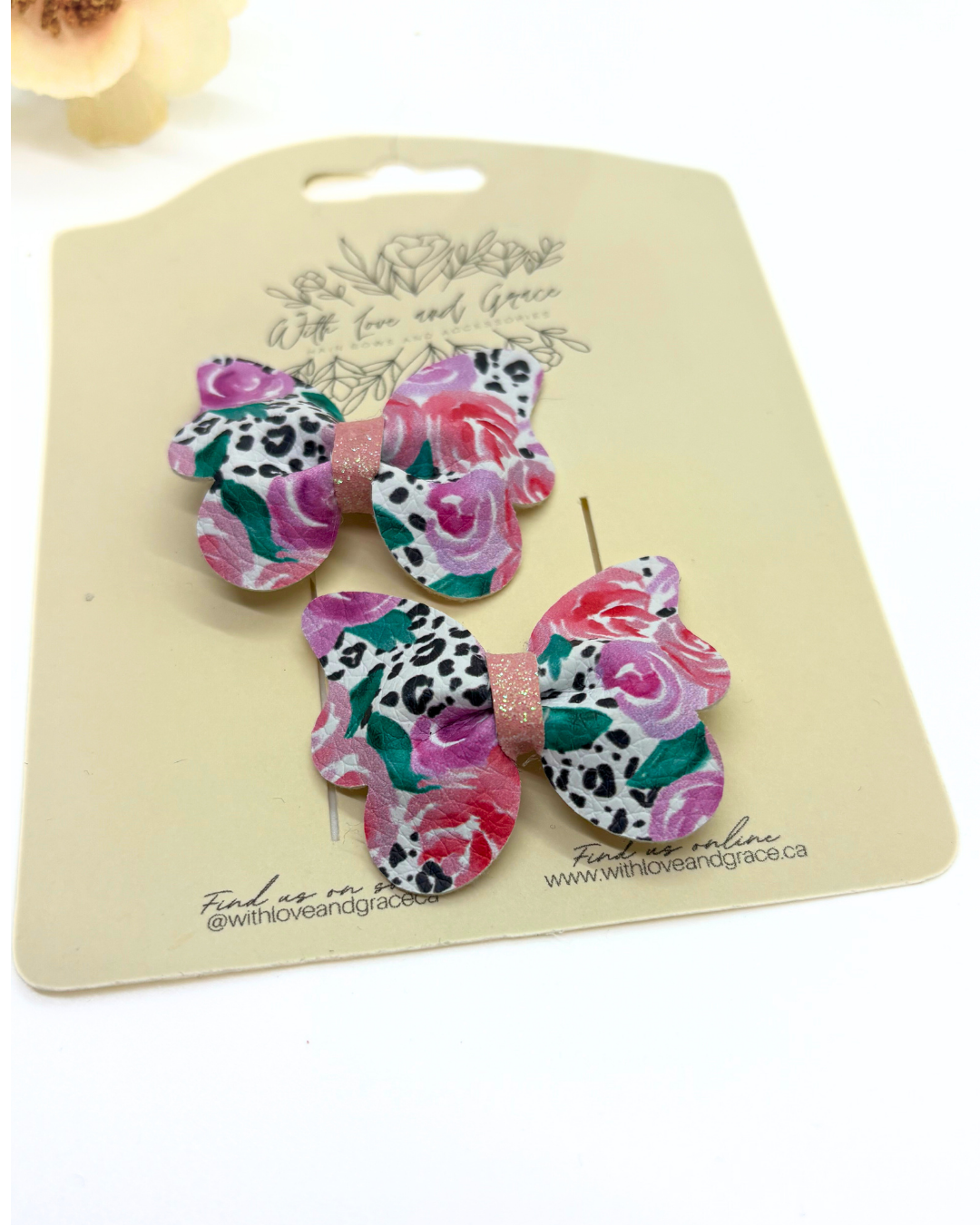 Floral Butterfly Bow