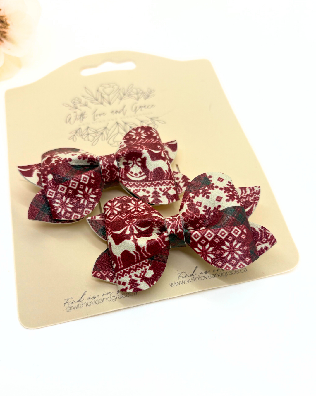 Ugly Christmas Sweater Pinch Piggy Bow