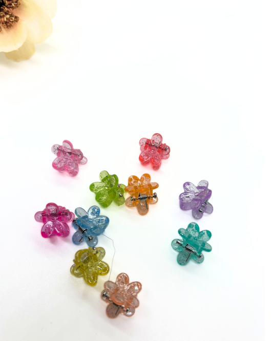 Nostalgic Flower Hair Clip - Glitter Random Colors (Copy)