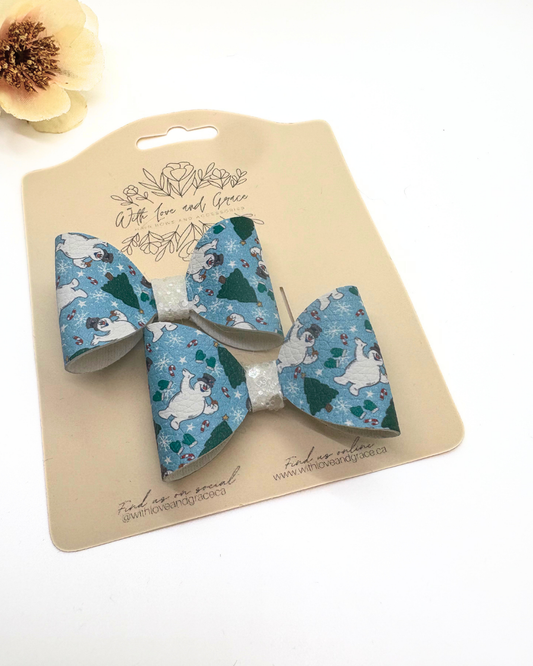 Frosty Christmas Classic Piggy Bow