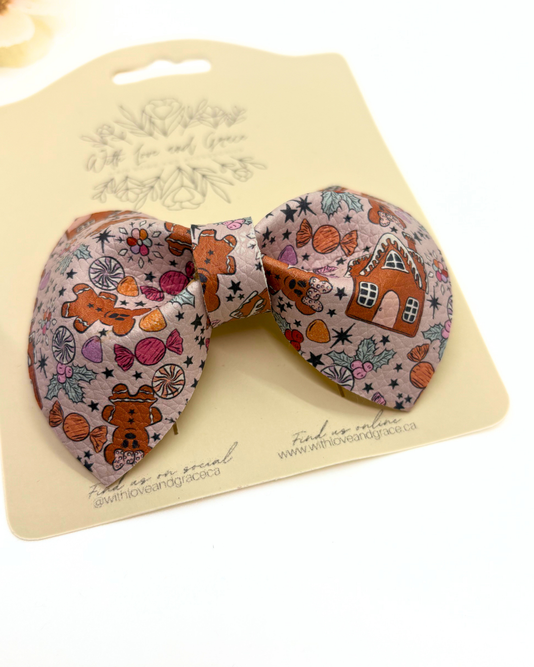 Mouse and Friends Christmas Flat Pinch Bow