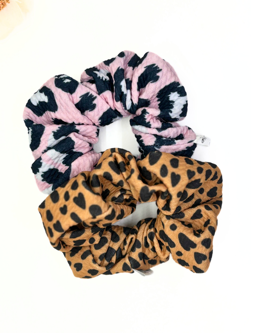 Leopard Print Scrunchies