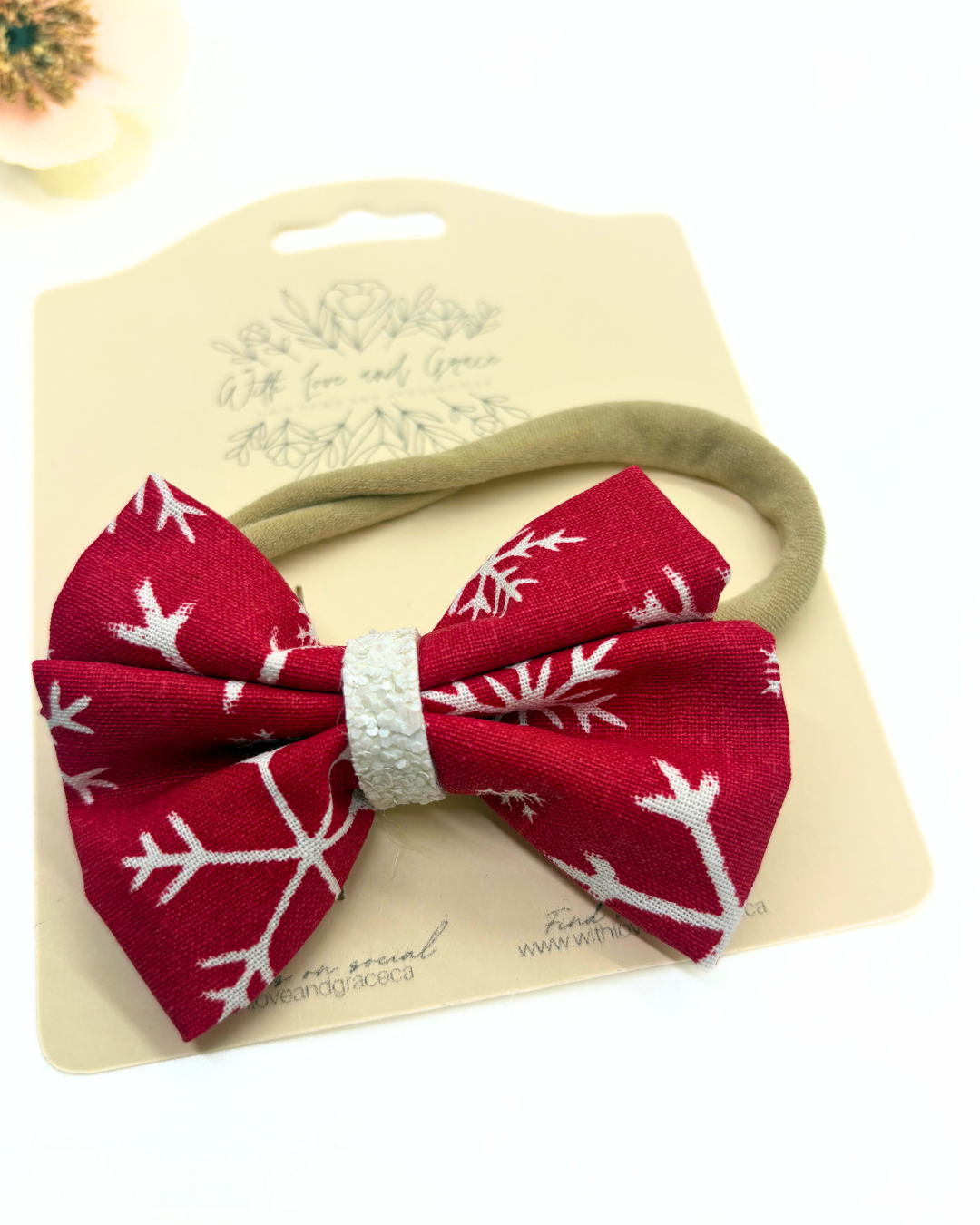 Starry Night Pinch Fabric Hairbow on Nylon Headband