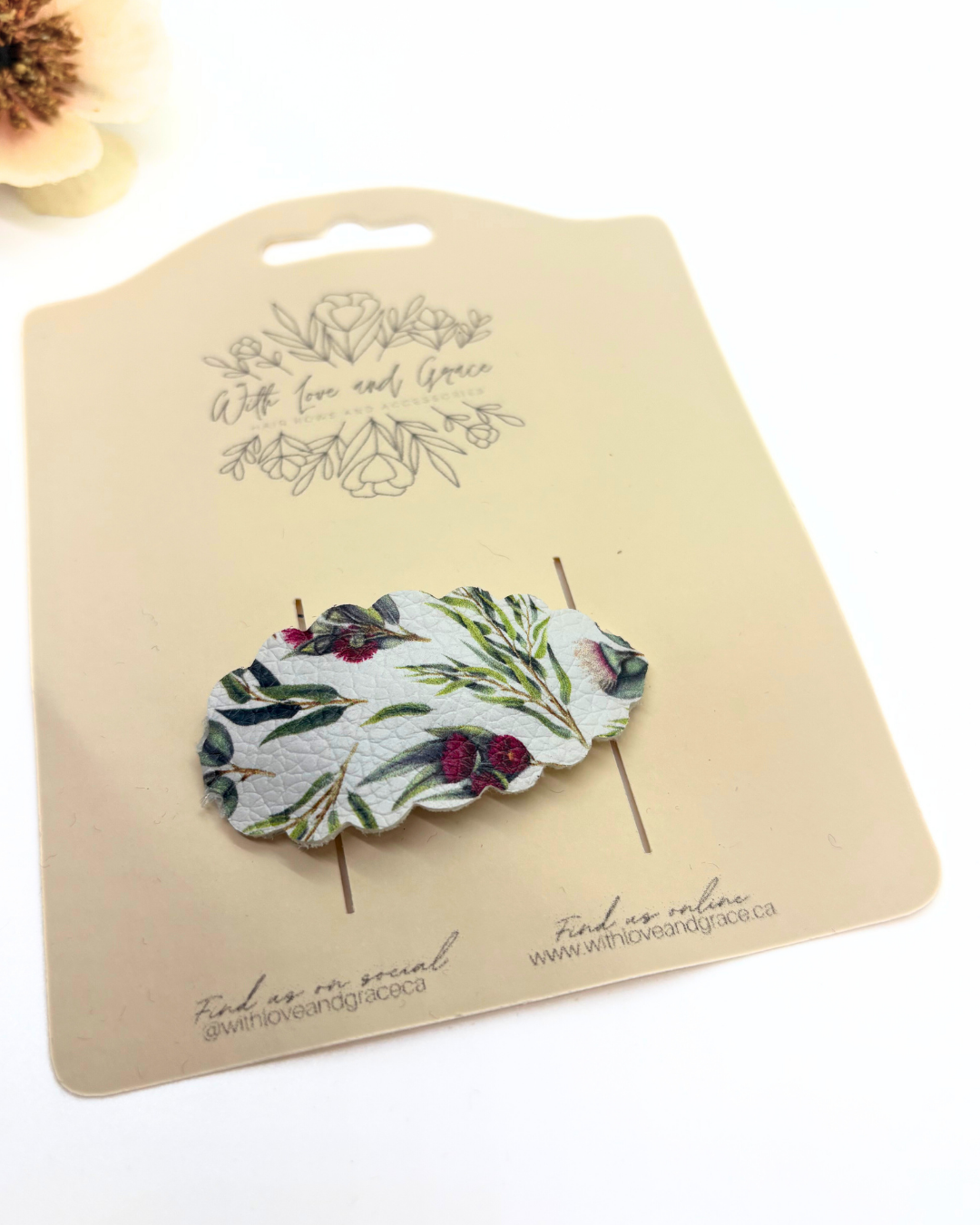 Christmas Floral Snap Clips