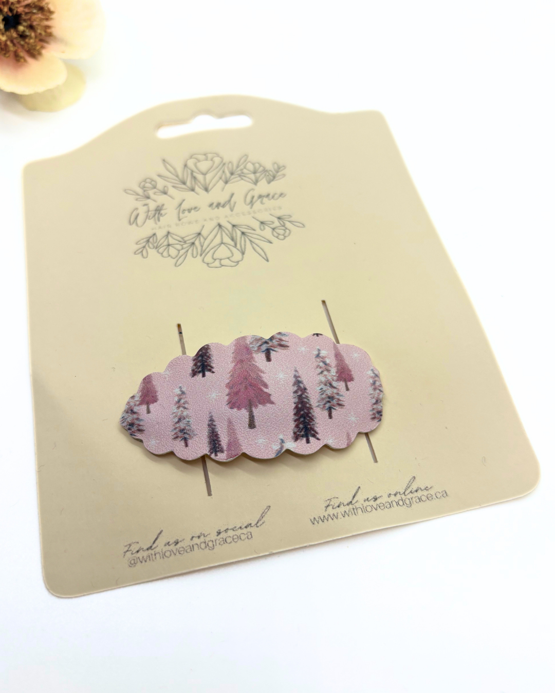 Christmas Floral Snap Clips