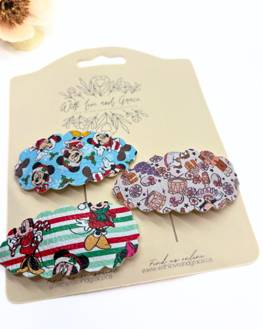 Mouse and Friends Christmas Snap Clips