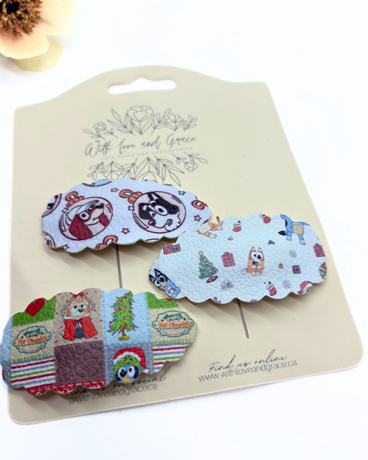 Blue Heeler Christmas Snap Clips