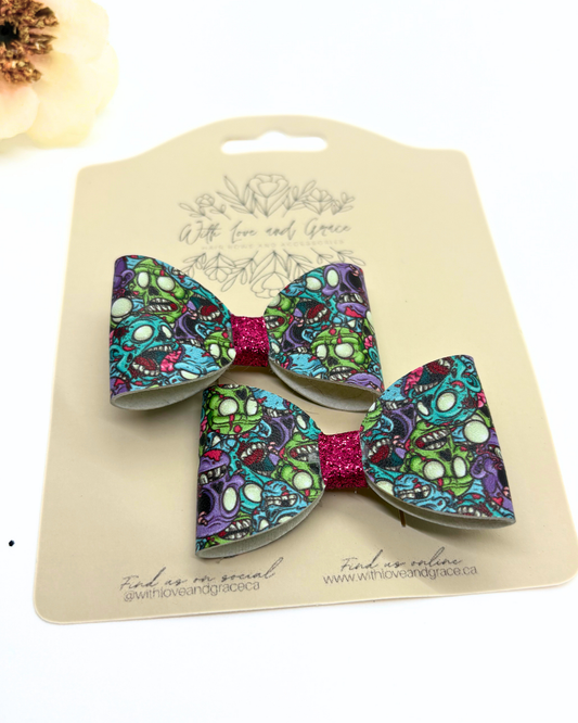 Zombies Classic Piggy Bow