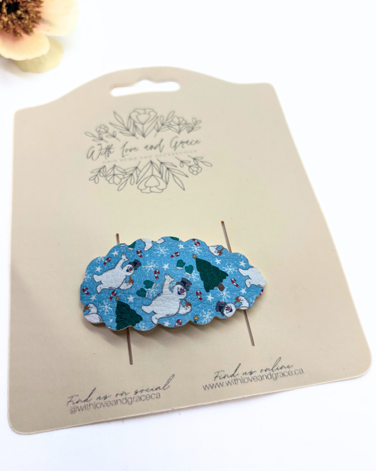 Frosty Christmas Snap Clips