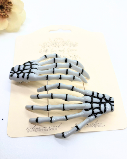 Skelton Hands Hair Clip