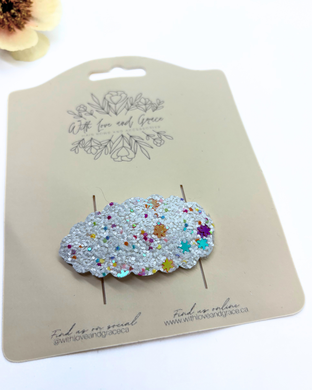 Christmas Glitter Snap Clips