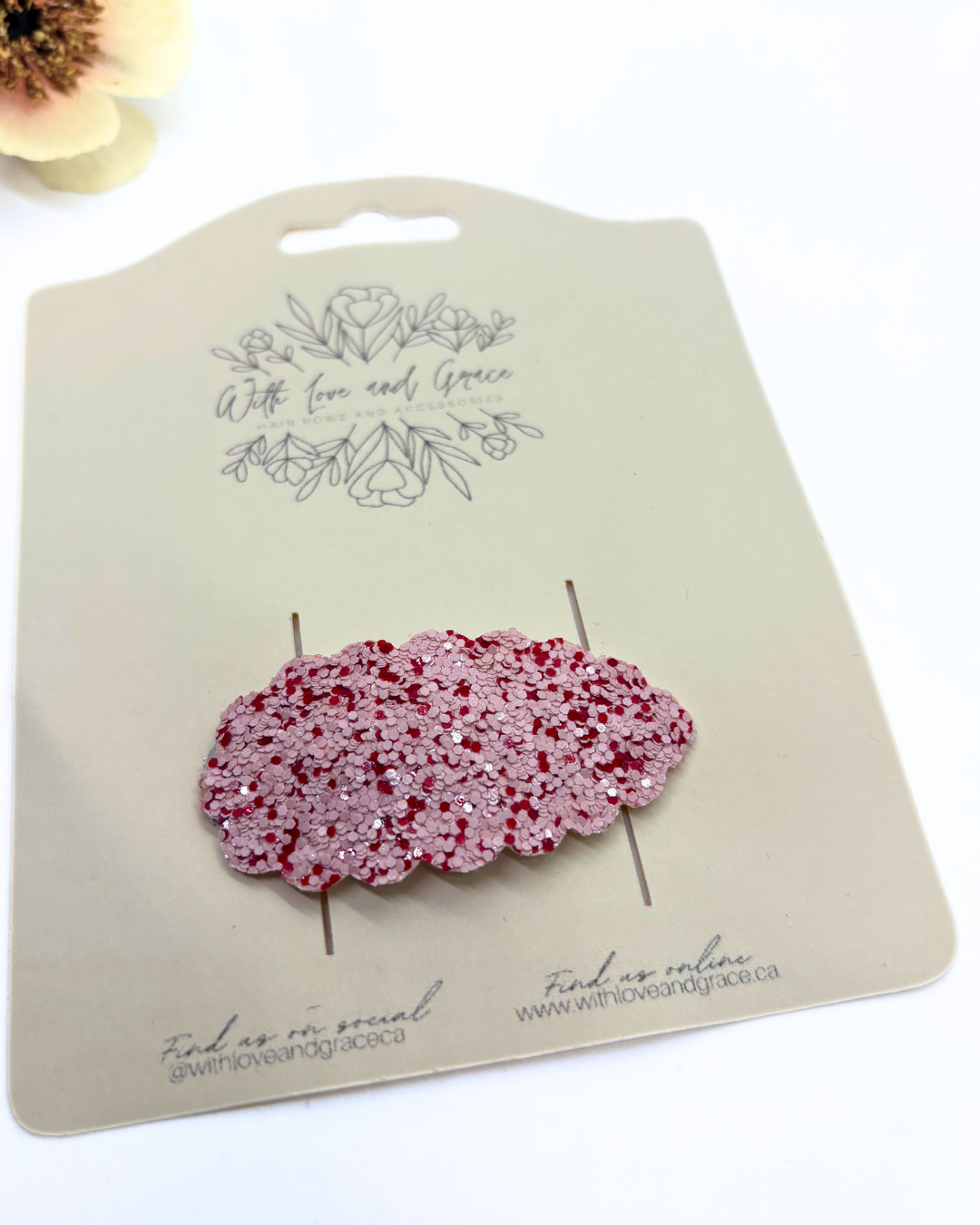 Christmas Glitter Snap Clips