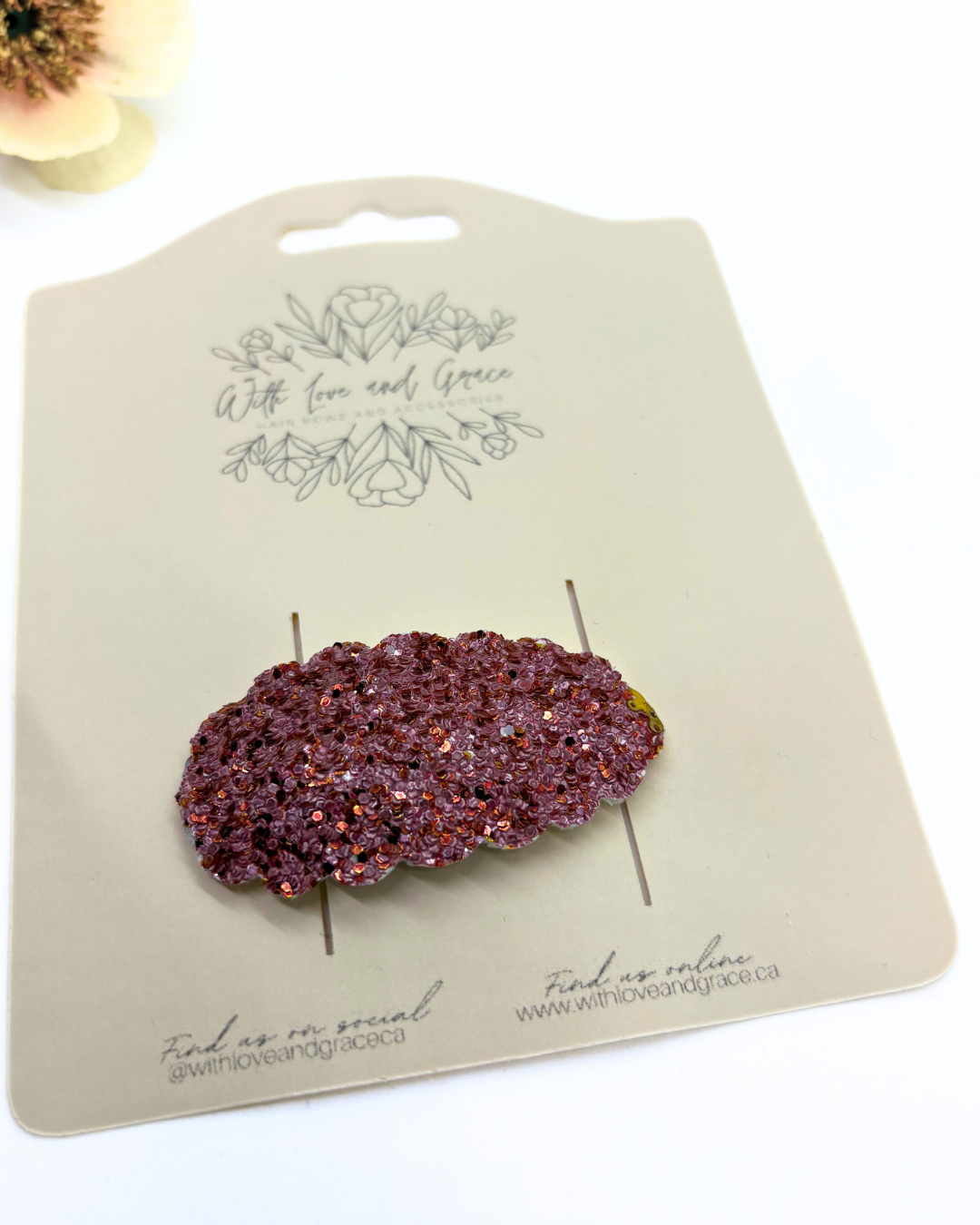 Christmas Glitter Snap Clips