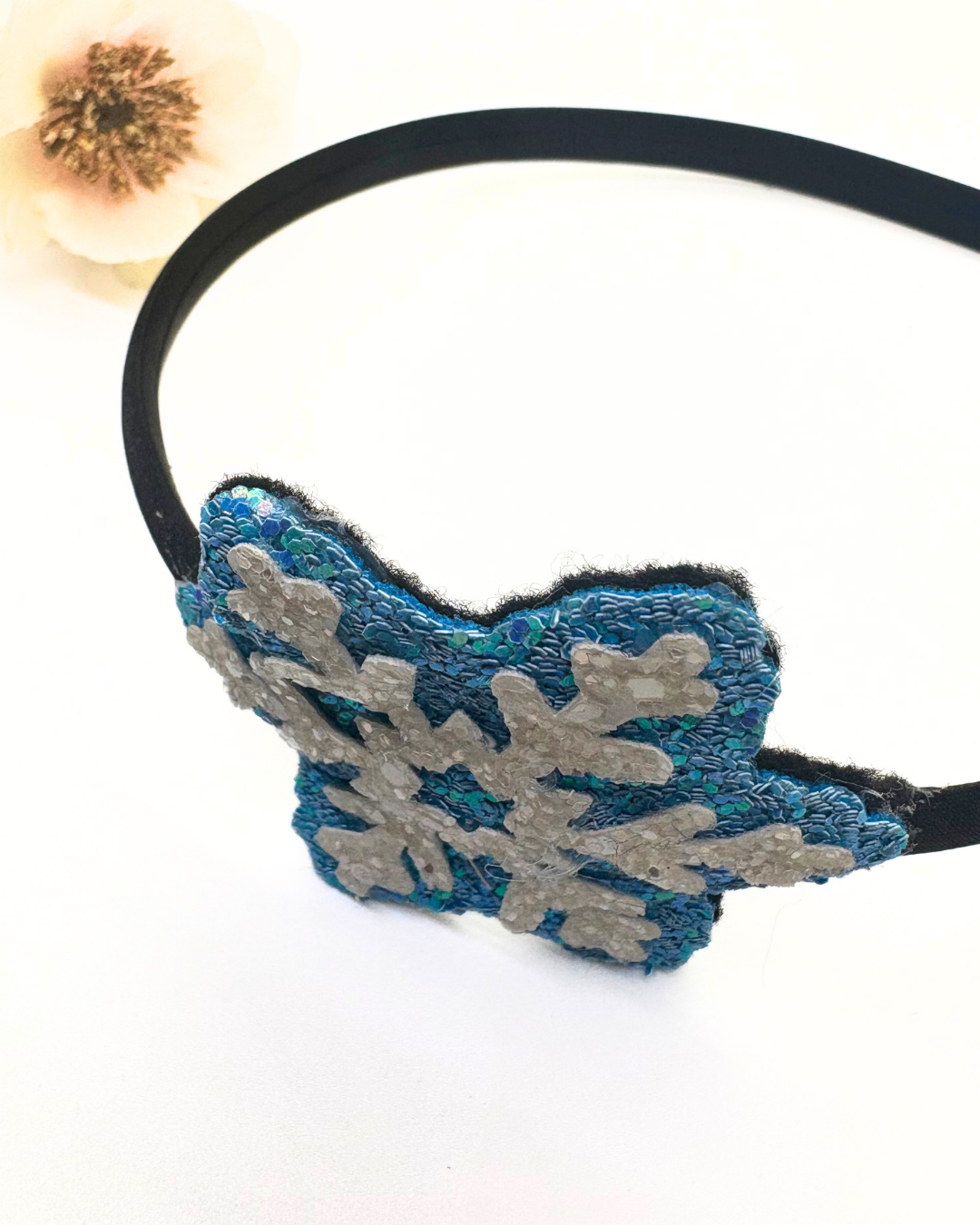 Leather Christmas Patch Headband