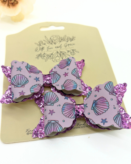 Shell and Starfish Scallop Piggy Bow