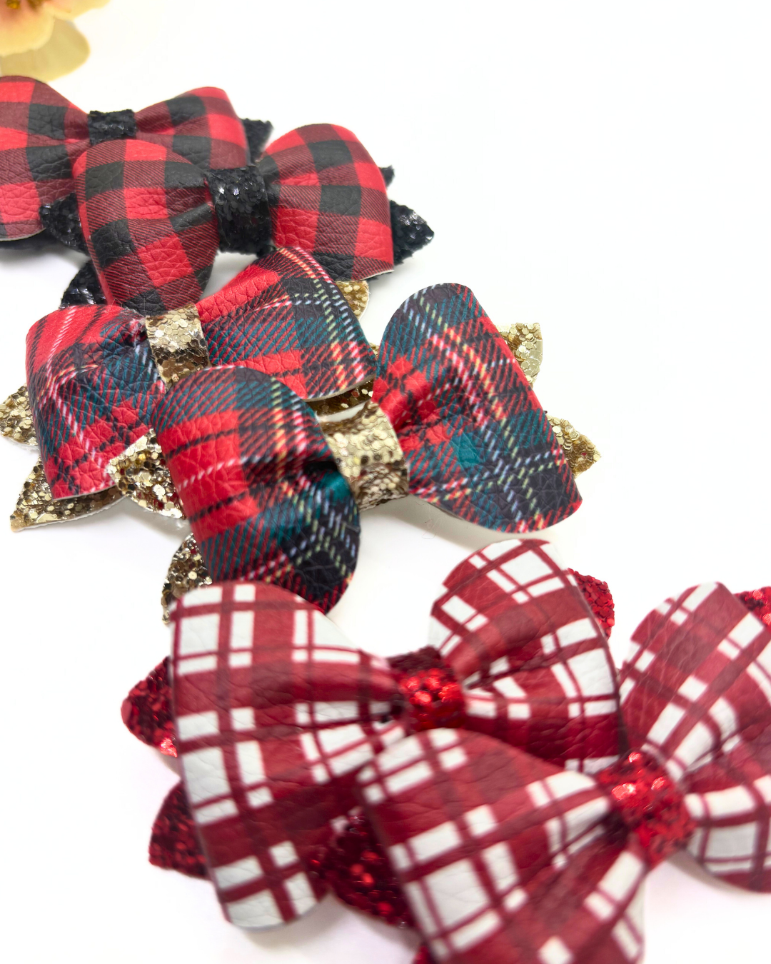 Mad for Plaid Pinch Piggy Bows