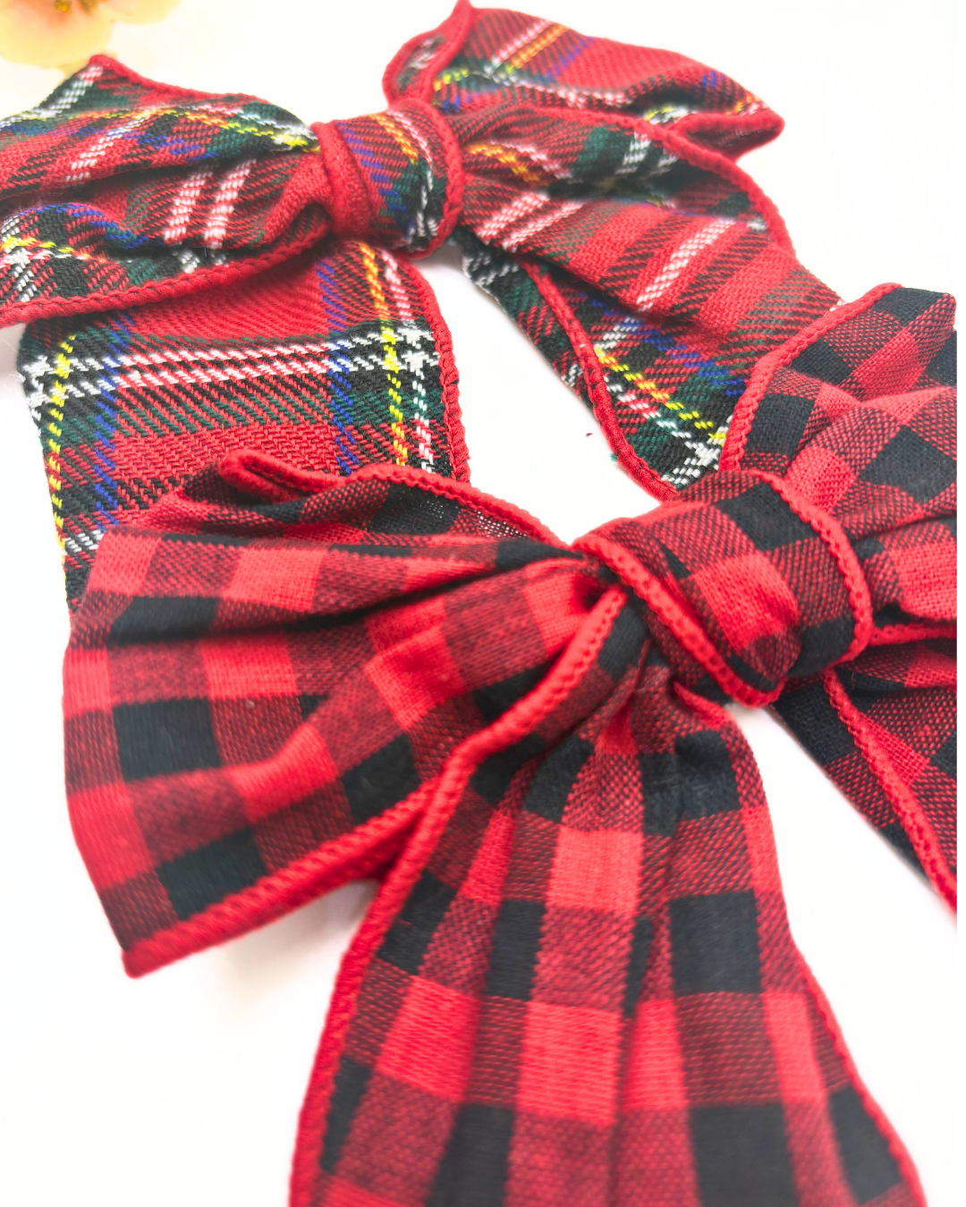 Mad for Plaid Fabric Bows