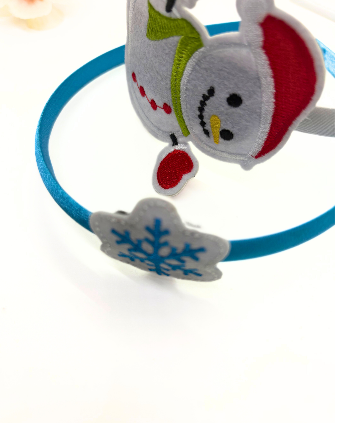 Embroidered Christmas Patch Headband