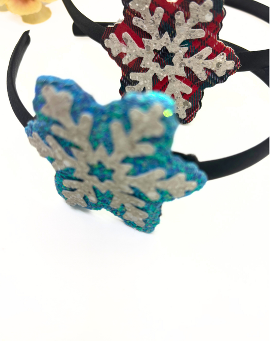 Leather Christmas Patch Headband