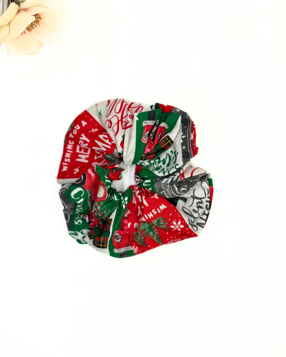 Cotton Christmas Scrunches - **On Sale**