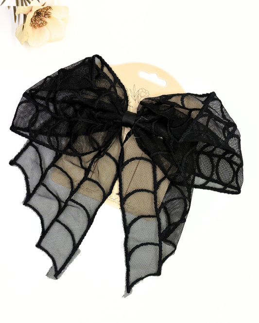Spider Web Fabric Hairbow
