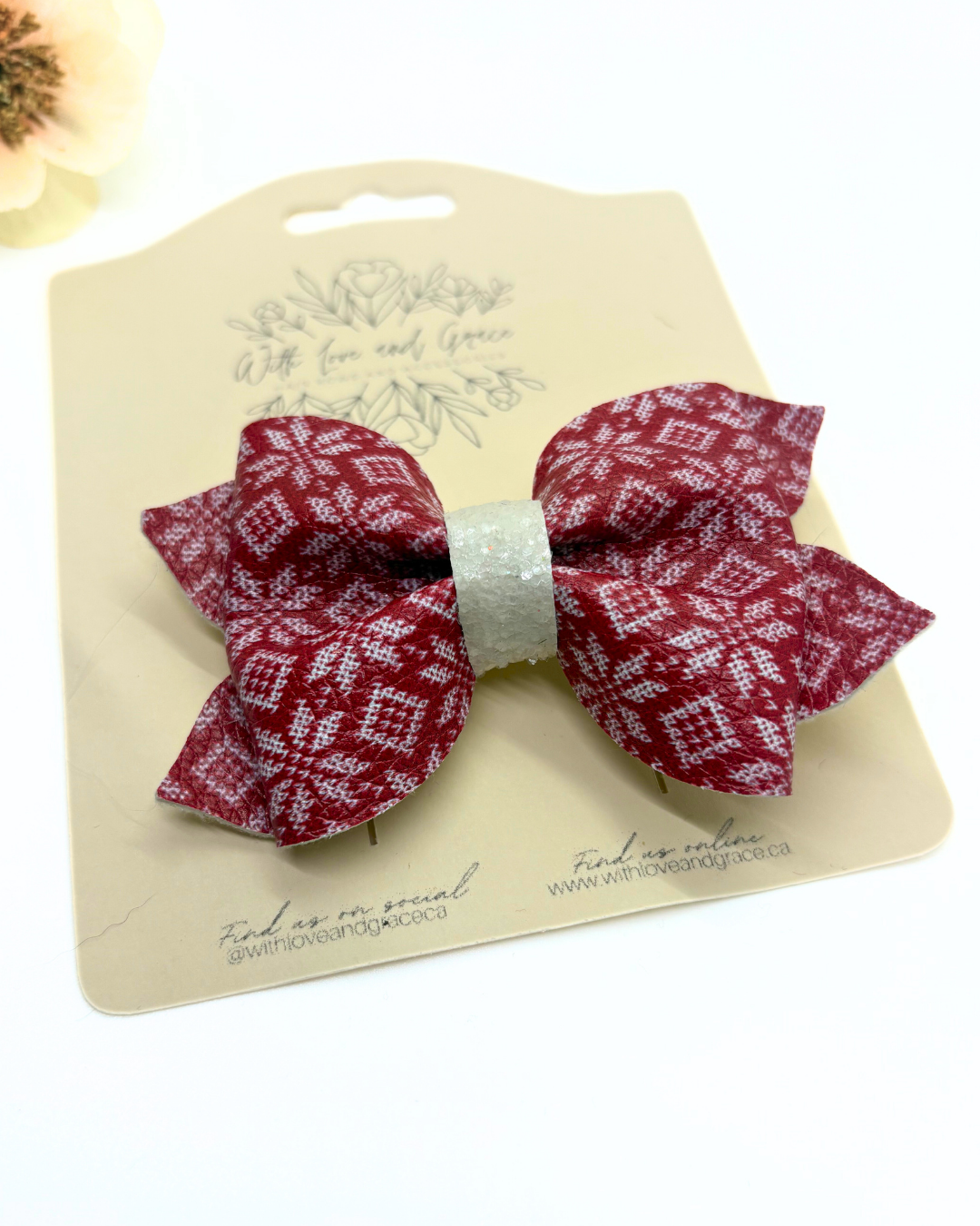Ugly Christmas Sweater Pinch Bow