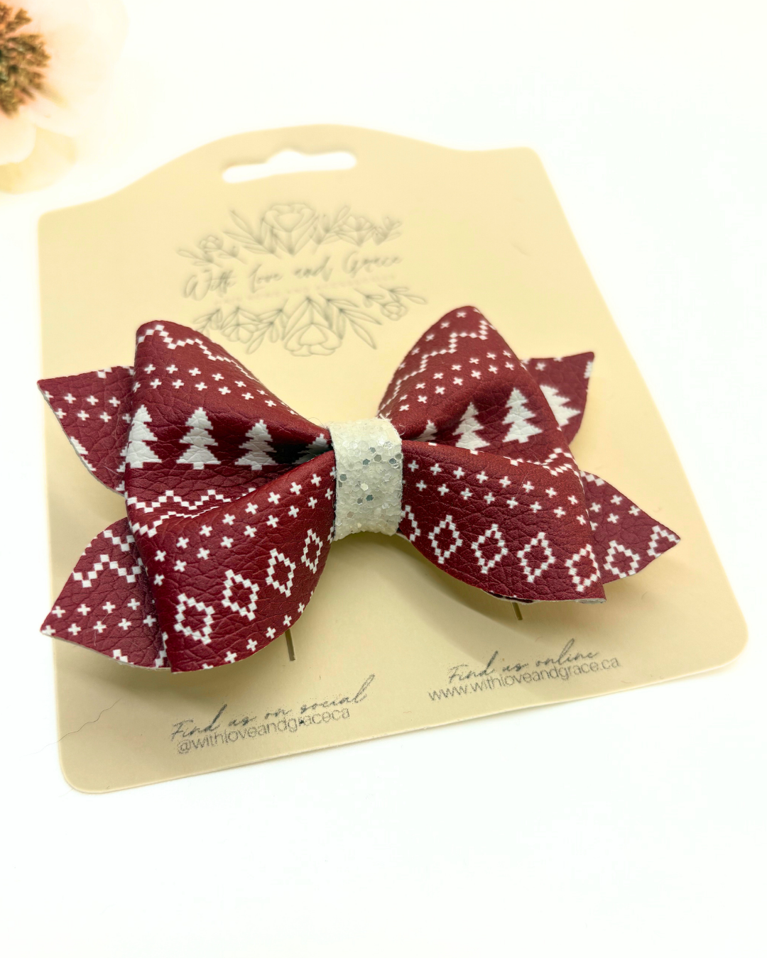 Ugly Christmas Sweater Pinch Bow