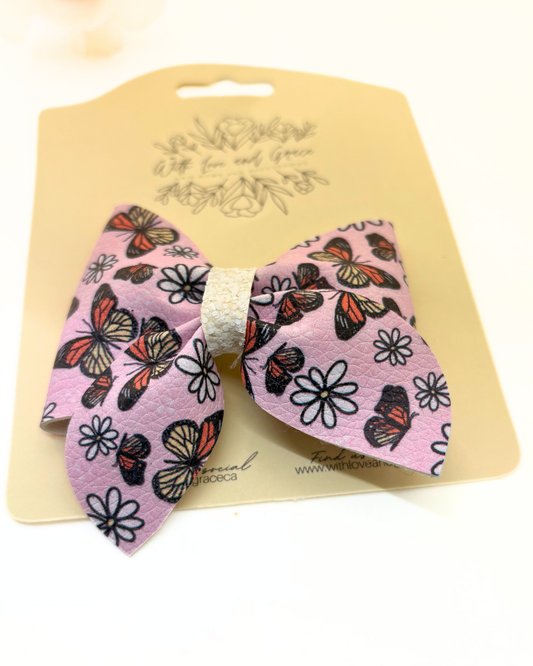 Butterfly Floral Sailor Bow