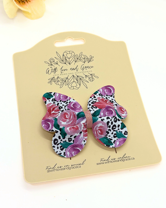 Floral Butterfly Bow