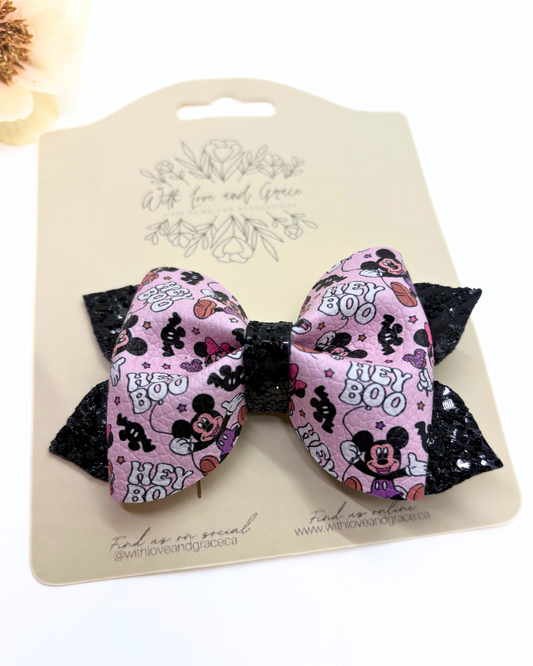 Mouse Hey Boo Pinch Bow